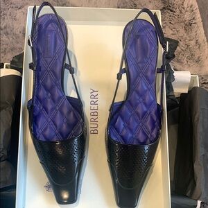 Burberry Black Women's Slingback Shoes